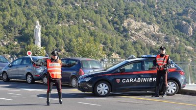 Nuoro, un posto di blocco dei Carabinieri