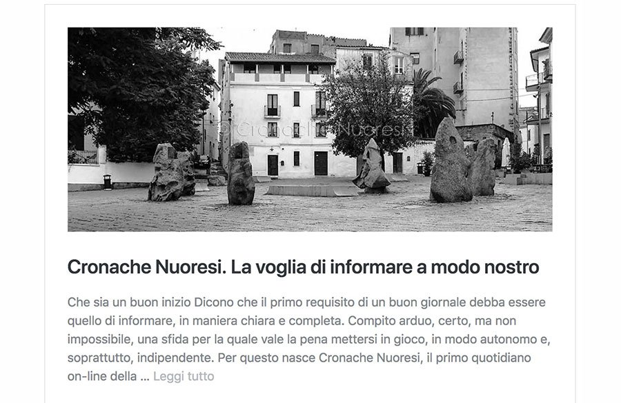 Cinque anni fa nasceva Cronache Nuoresi: il primo quotidiano on line della città di Nuoro e del Nuorese