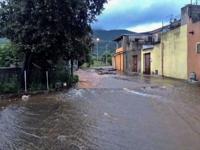 Una via allagata di Torpè
