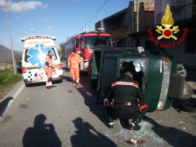 Oliena. La scena dell'incidente