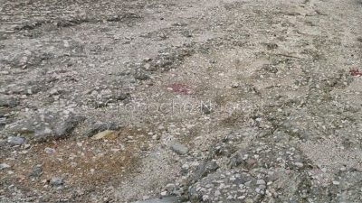 Il dissesto di via Marche (foto Cronache Nuoresi)