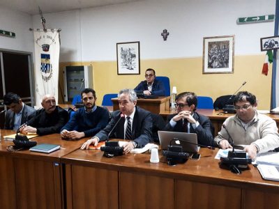 La cabina di regia riunita a Siniscola