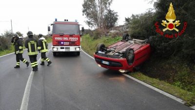 La Citroen dopo l'incidente