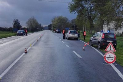 Un posto di blocco dei Carabinieri