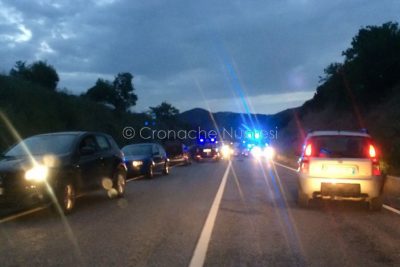 L'incidente sulla Nuoro-Oliena (© foto Cronache Nuoresi)