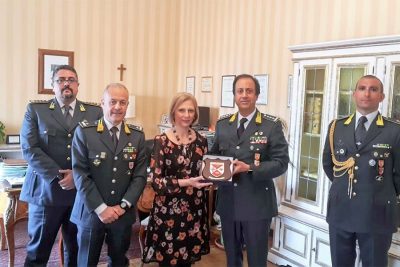 La visita del Generale Valente alla Prefettura di Nuoro