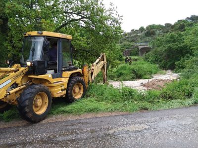 L'esondazione del torrente Cabutzia, nelle campagne di Austis