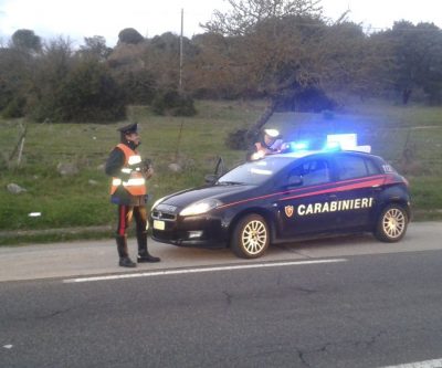 I Carabinieri sul luogo dell'incidente