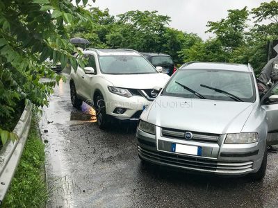 Le due auto coinvolte nell'incidente