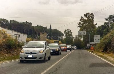 Traffico in tilt all'ingresso di Nuoro (foto S.Novellu)