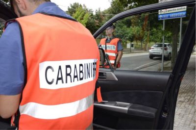 Un posto di blocco dei Carabinieri