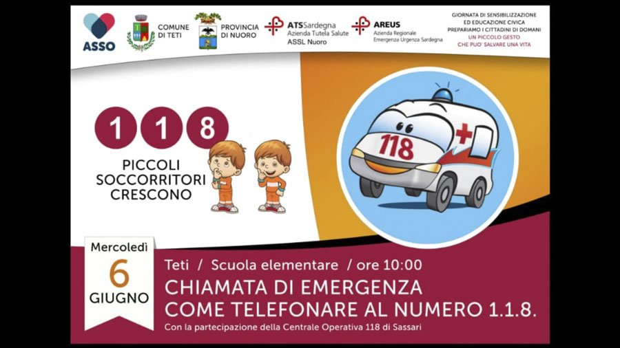 Teti: una giornata dedicata al primo soccorso rivolta ai più piccoli