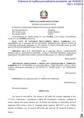 L'ordinanza del Tribunale