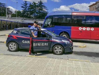 I Carabinieri alla stazione dell'ARST