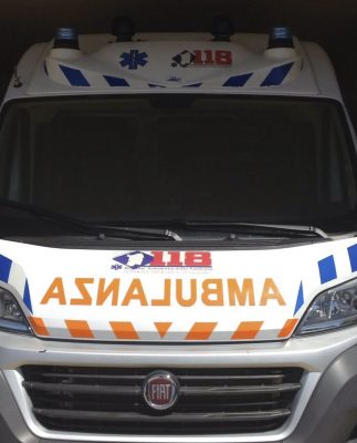 Un'ambulanza del 118 di Lodè