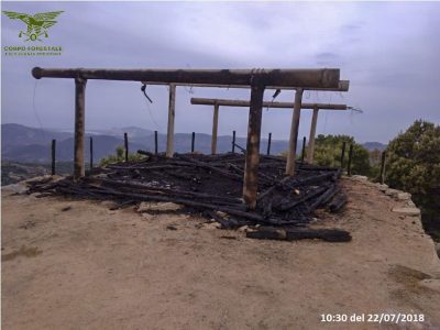 Cantiere forestale danneggiato