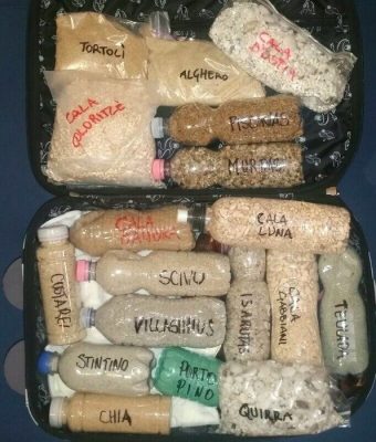 Campioni di sabbia rubata in Sardegna