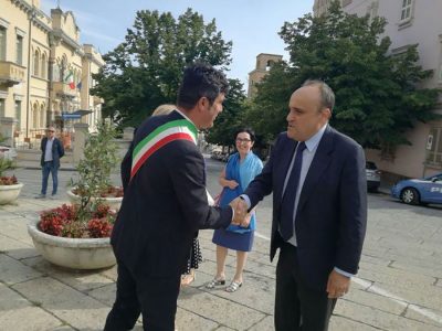 Il ministro per i Beni culturali Alberto Bonisoli in visita a Nuoro