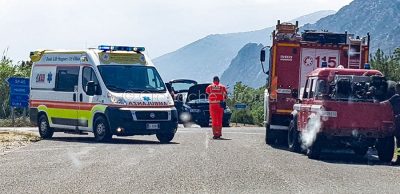 La scena dell'incidente al bivio di Santa Lucia