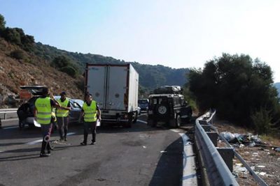 La scena dell'incidente