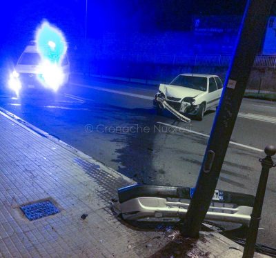 Nuoro, incidente in via Mannironi (foto Cronache Nuoresi)
