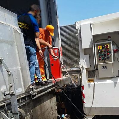 San Teodoro, le operazioni di spegnimento del rogo