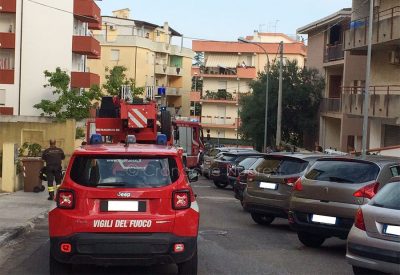 Nuoro, VVFF in via Oggiano