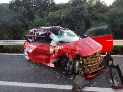 La Cinquecento dopo lo schianto