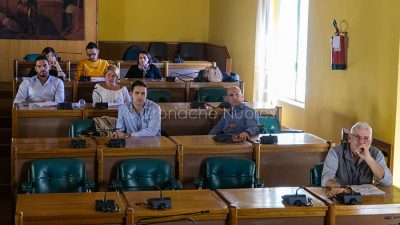 L'Opposizione durante la seduta consiliare odierna (foto S.Novellu)