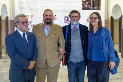 Giuseppe Pirisi, Stefano Bertea, Jacopo Fo e Tea Fo (foto S.Novellu)