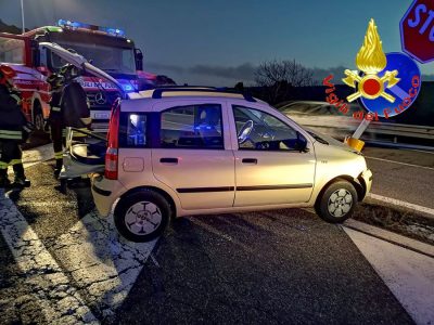 La scena dell'incidente nei pressi di Bonorva