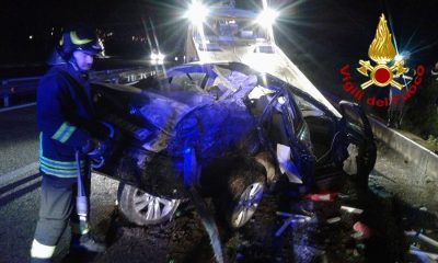 L'auto dopo l'incidente