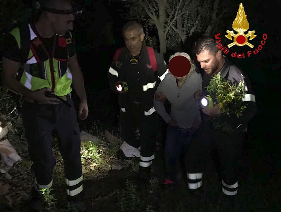 82enne dispersa mentre cerca funghi ritrovata sana e salva dai VVFF