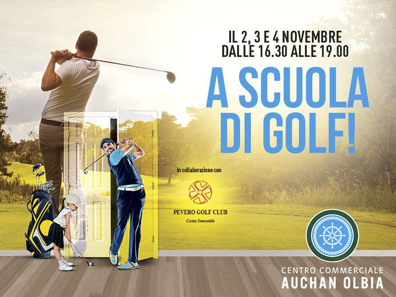 Centro Commerciale Auchan Olbia: a “Scuola di Golf” con insegnanti qualificati e prove pratiche