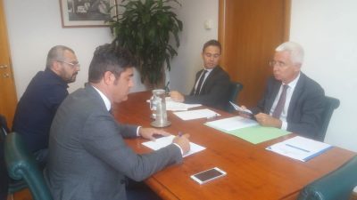 I rappresentanti dell'ANCI e del Cal con l'assessore Paci