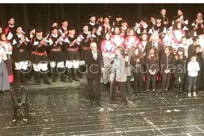 I protagonisti della serata sul palco dell'Eliseo