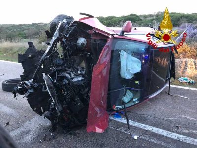 Il SUV dopo l'incidente