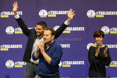 Matteo Salvini in visita a Nuoro Eugenio Zoffili (foto S.Novellu)