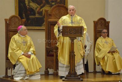 Mons Meloni durante la celebrazione eucaristica (foto S.Littarru)
