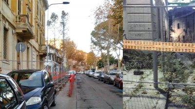 Via Vittorio Emanuele, fronte e retro (foto Cronache Nuoresi)