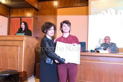 Il momento della premiazione della Dottoressa Murgia