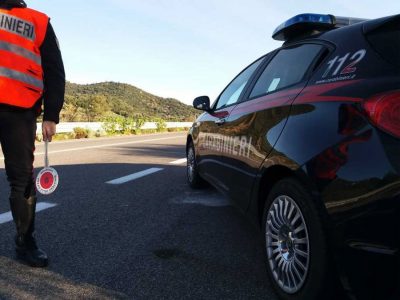 Un posto di blocco dei Carabinieri