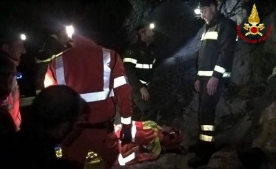 I soccorritori sul luogo del ritrovamento