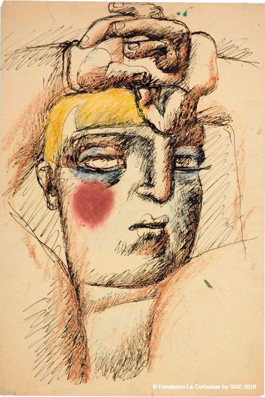 Sas pinturas de s’architetto Le Corbusier  in mustra in su museo “Nivola” de Orane