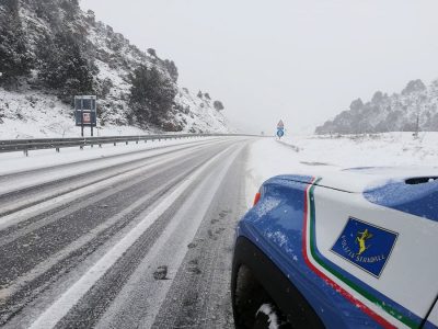 Il passo di Correboi innevato