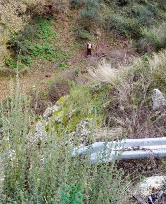 Sarule. La scarpata in cui è avvenuto l'incidente