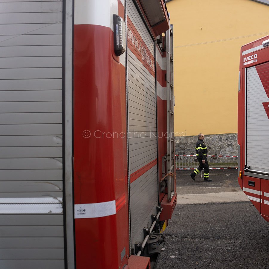 Scano Montiferro, l'edificio in cui è avvenuto il crollo (foto S.Novellu)