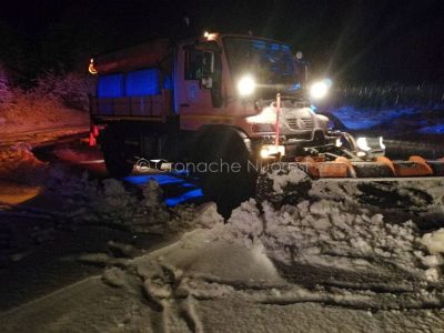 Spazzaneve in azione nel Nuorese