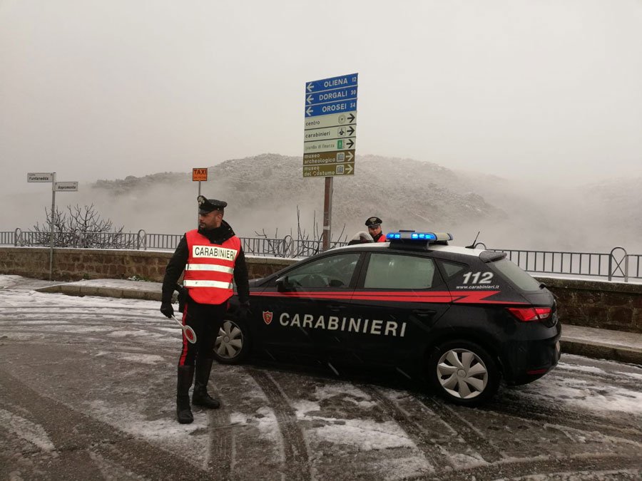 Maltempo. Carabinieri a lavoro fin dalle prime ore del mattino per l’allerta neve