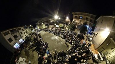 Desulo. La protesta dei pastori (foto A.Zilaghe)